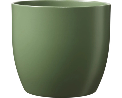 Soendgen Basel Fashion keramische plantenbak, Ø 10 cm, H 8 cm, mosgroen