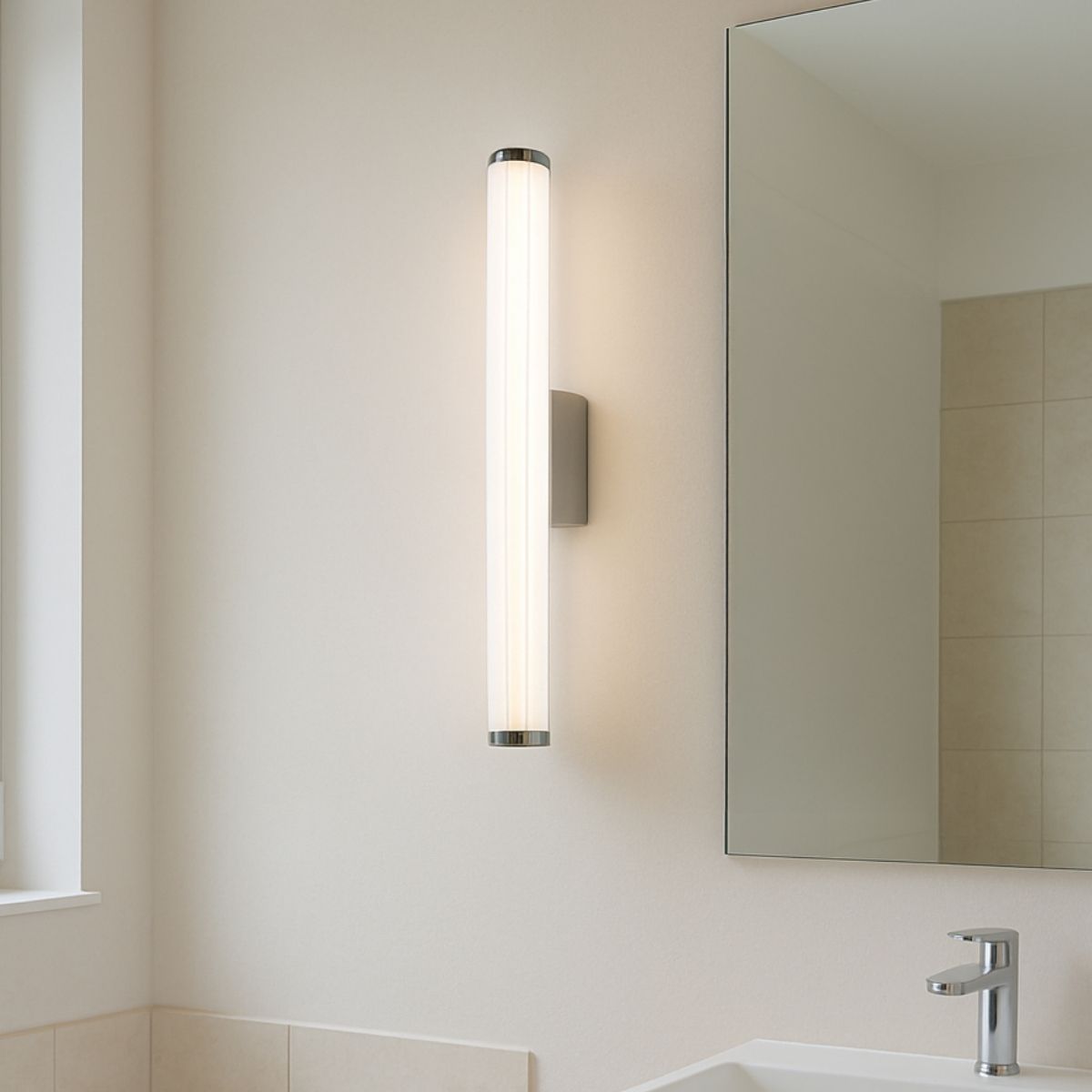 Retro wandlamp gunmetal 60.4cm incl. LED IP44 - Coco