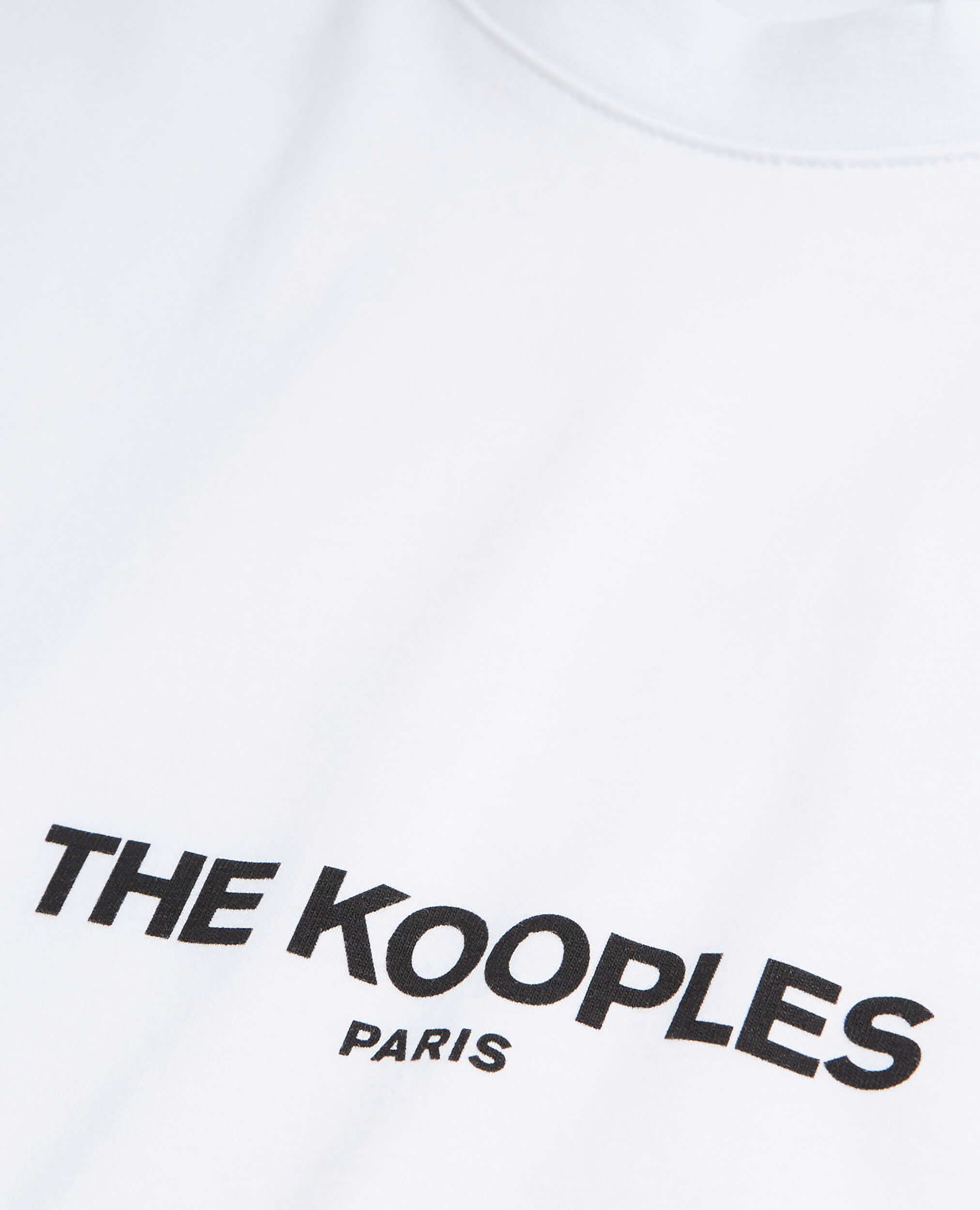 T-shirt blanc coton à logo The Kooples