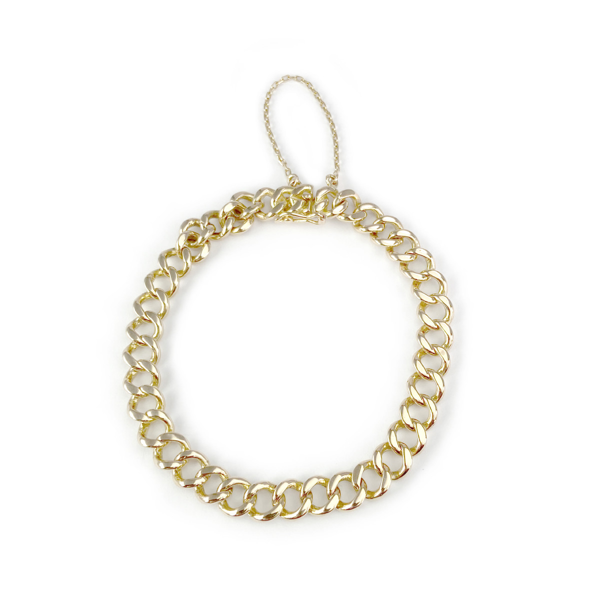 Bracelet d'occasion or 750 jaune maille gourmette 18 cm