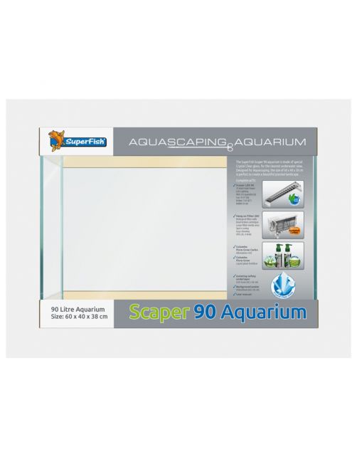 Superfish Scaper 90 - Aquaria - 60x40x38 cm 90 l Transparant