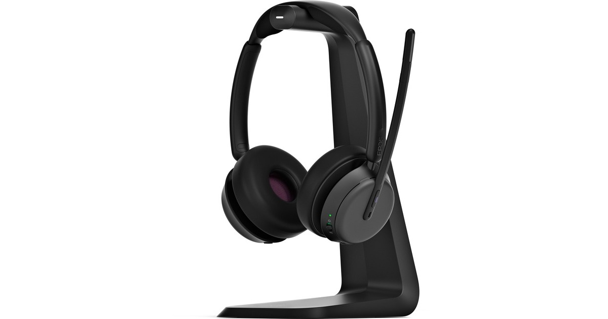 EPOSIMPACT 1061T ANC on-ear headset  (Zwart, Incl. oplaadstandaard)