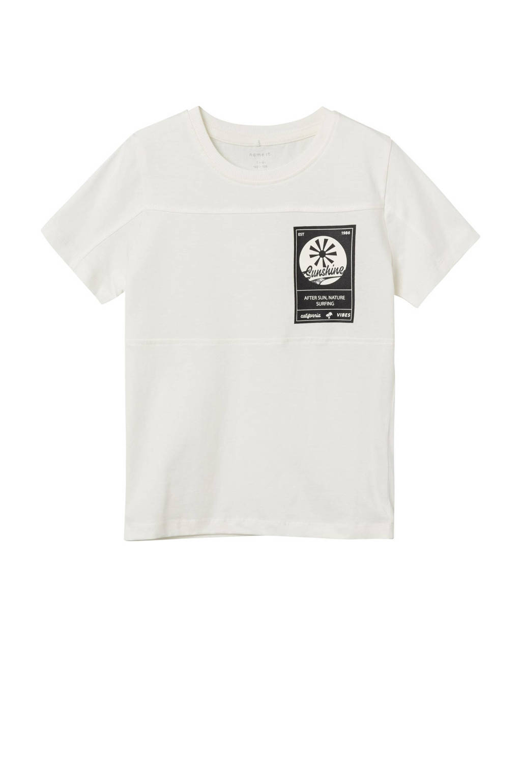 NAME IT T-shirt NKMDOLASSE met printopdruk wit