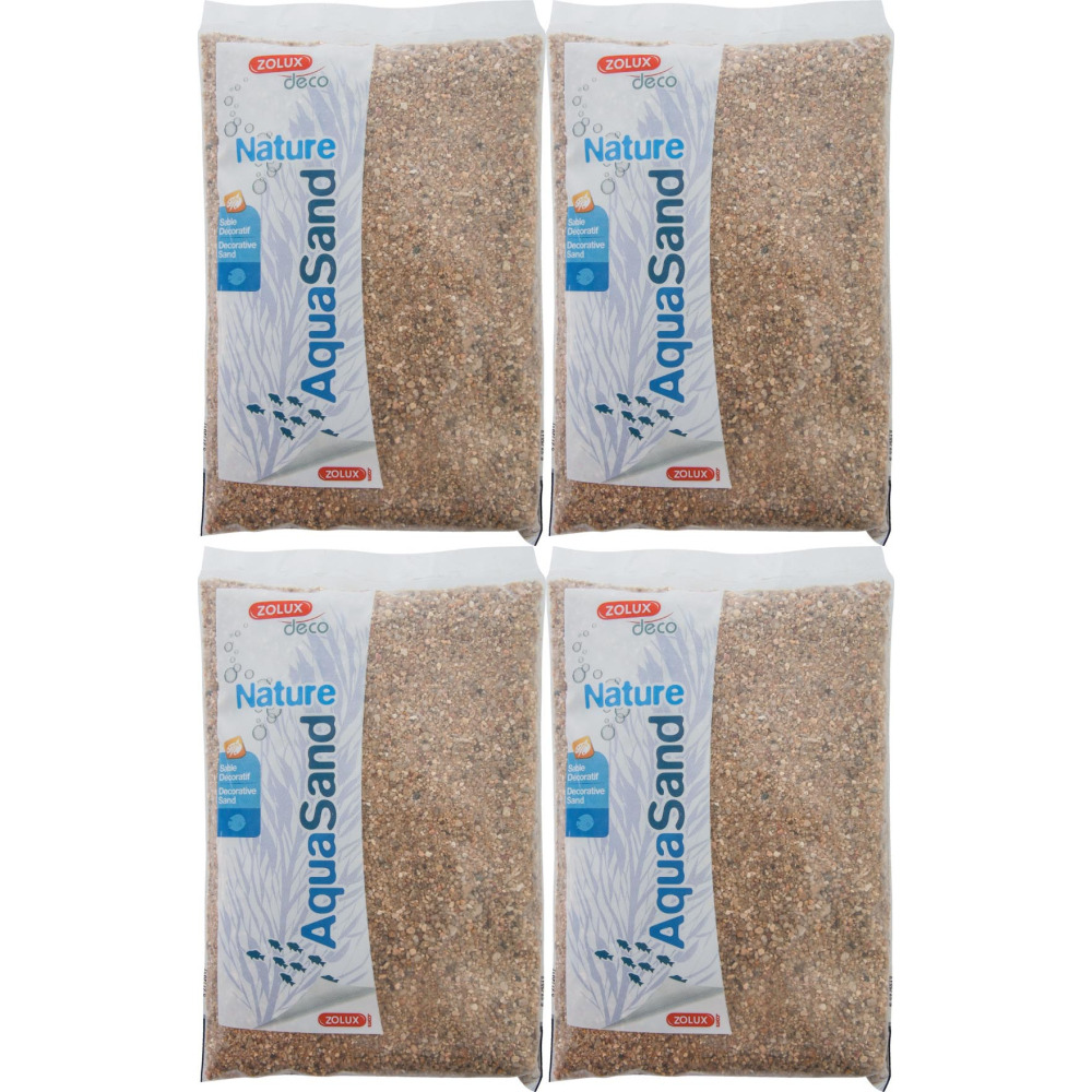 Sol décoratif naturel aquasand nat rivière 1kg (lot de 4)