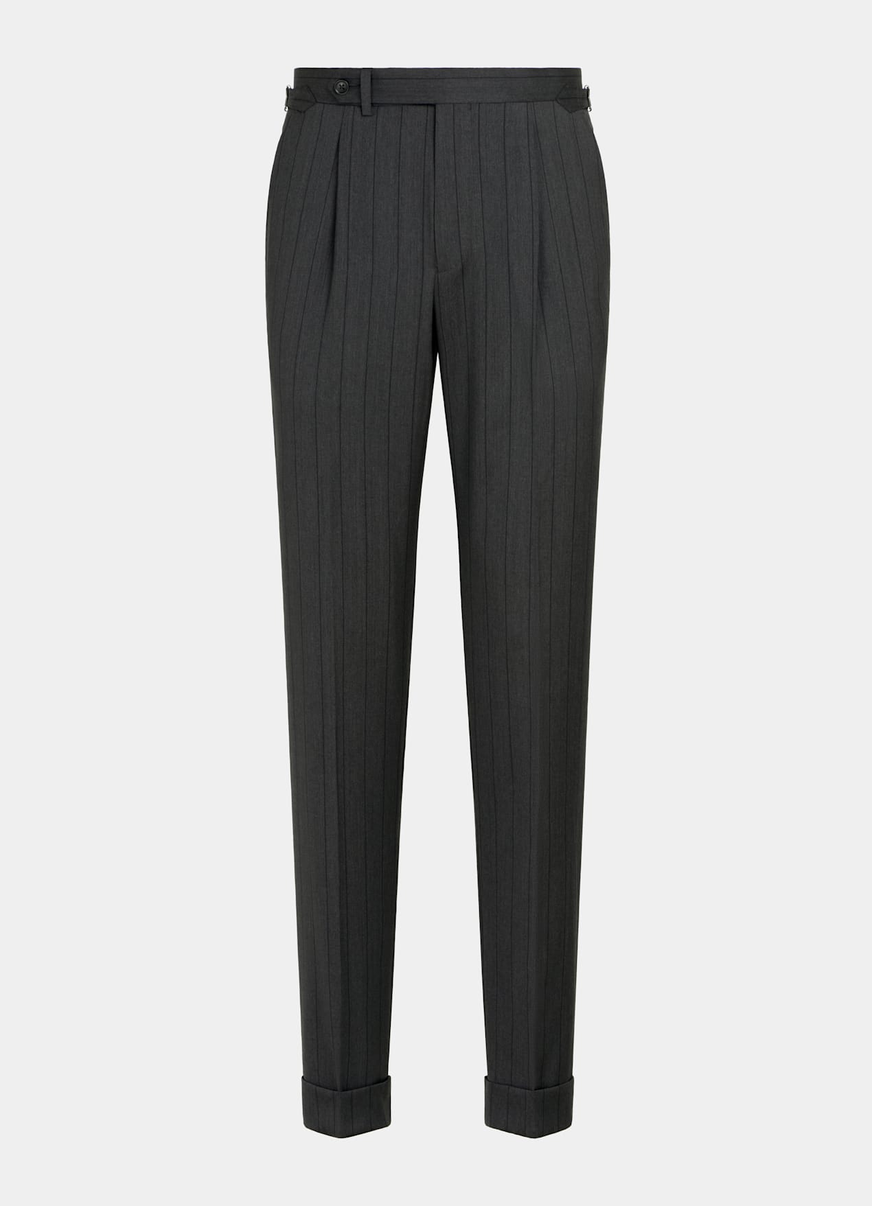 Costume Havana coupe Tailored gris foncé à rayures