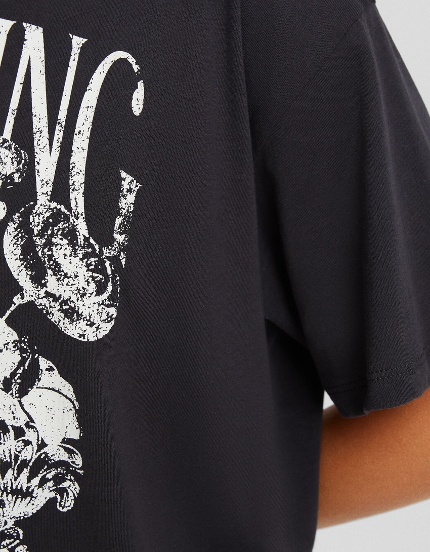 Camiseta de manga curta com estampa