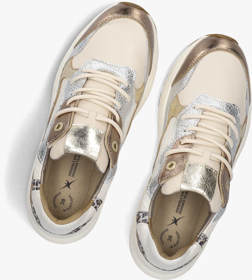 beige xsensible lage sneakers rainbow