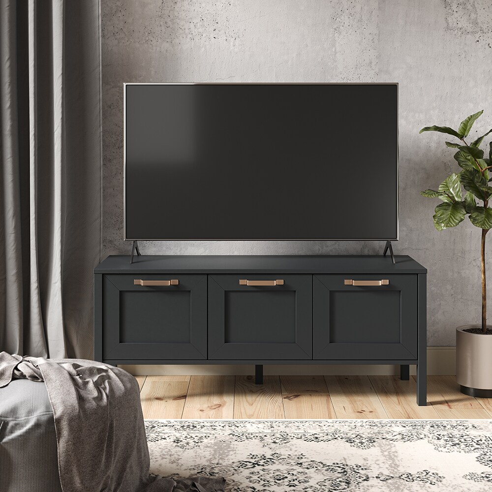 Vicco Lowboard Fernsehschrank TV-Schrank Ewan Anthrazit 120 cm Fernsehtisch Tür
