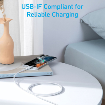 Anker 322 USB-C naar USB-C kabel snelladen 2 m wit