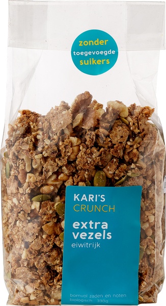 Kari’s Crunch Granola Extra Vezels Eiwitrijk (330 gr)