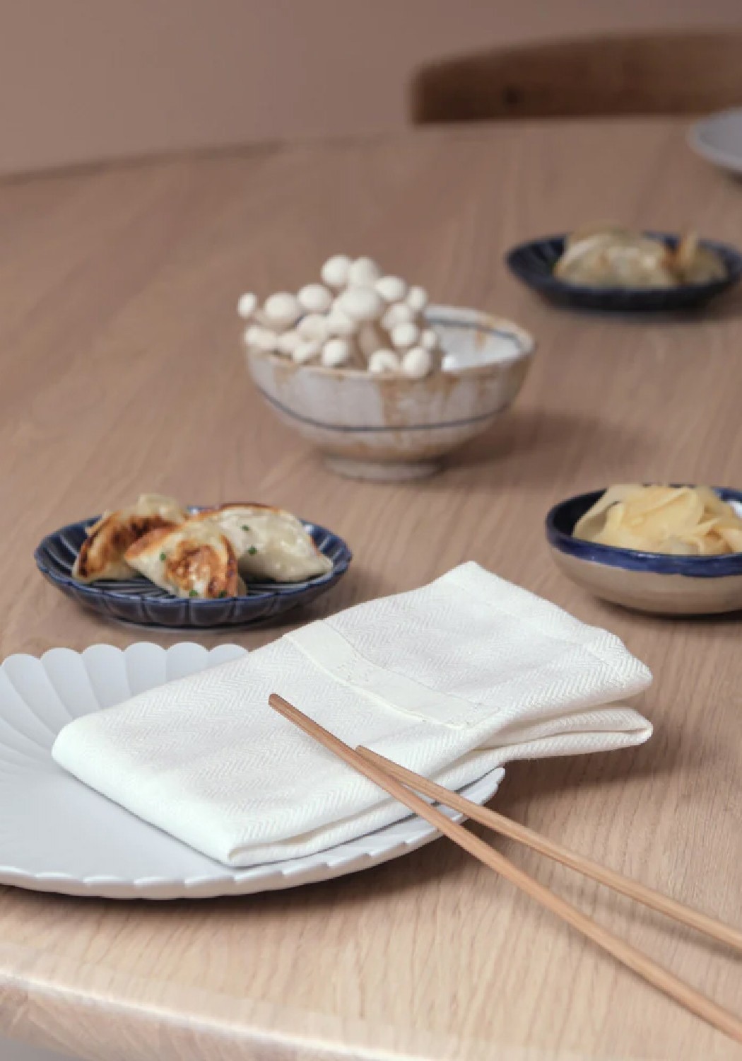 The Organic Company Stoffservietten 4er-Pack Dinner Napkin Natural White