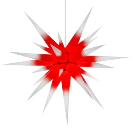 Herrnhuter Innenstern i8 weiß/roter Kern, 80cm, ohne Kabel