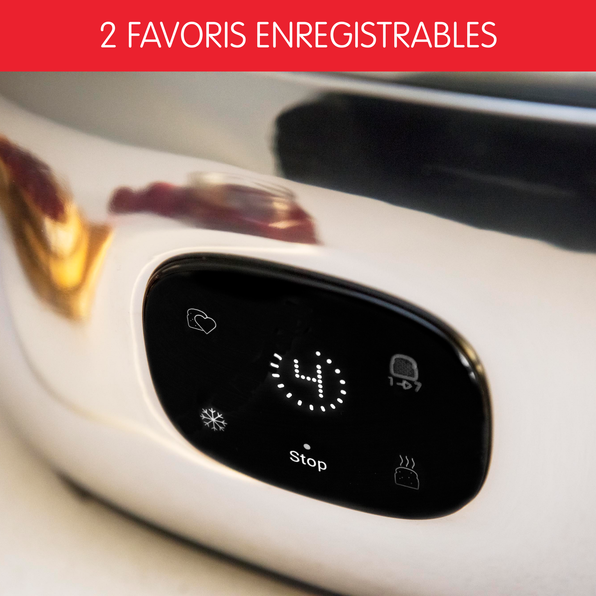 Grille Pain Inox 2 fentes Moulinex Majestuo écran tactile digital