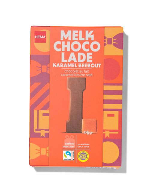 lettre I en chocolat au lait caramel beurre salé 135g