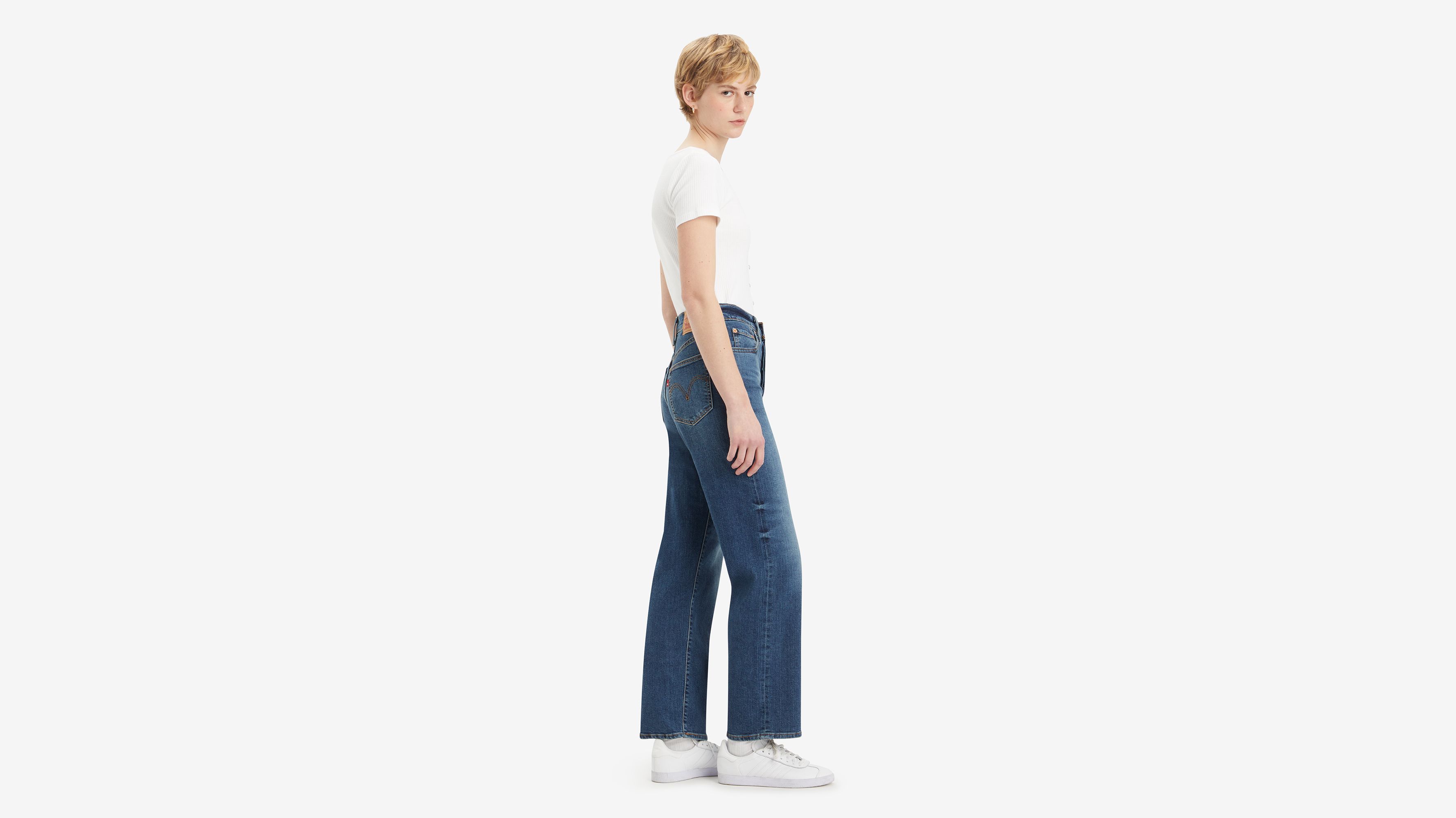 Jean Ribcage droit cheville - Dial Up The Music - Bleu