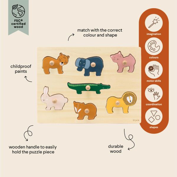 Trixie All Animals Houten Puzzel