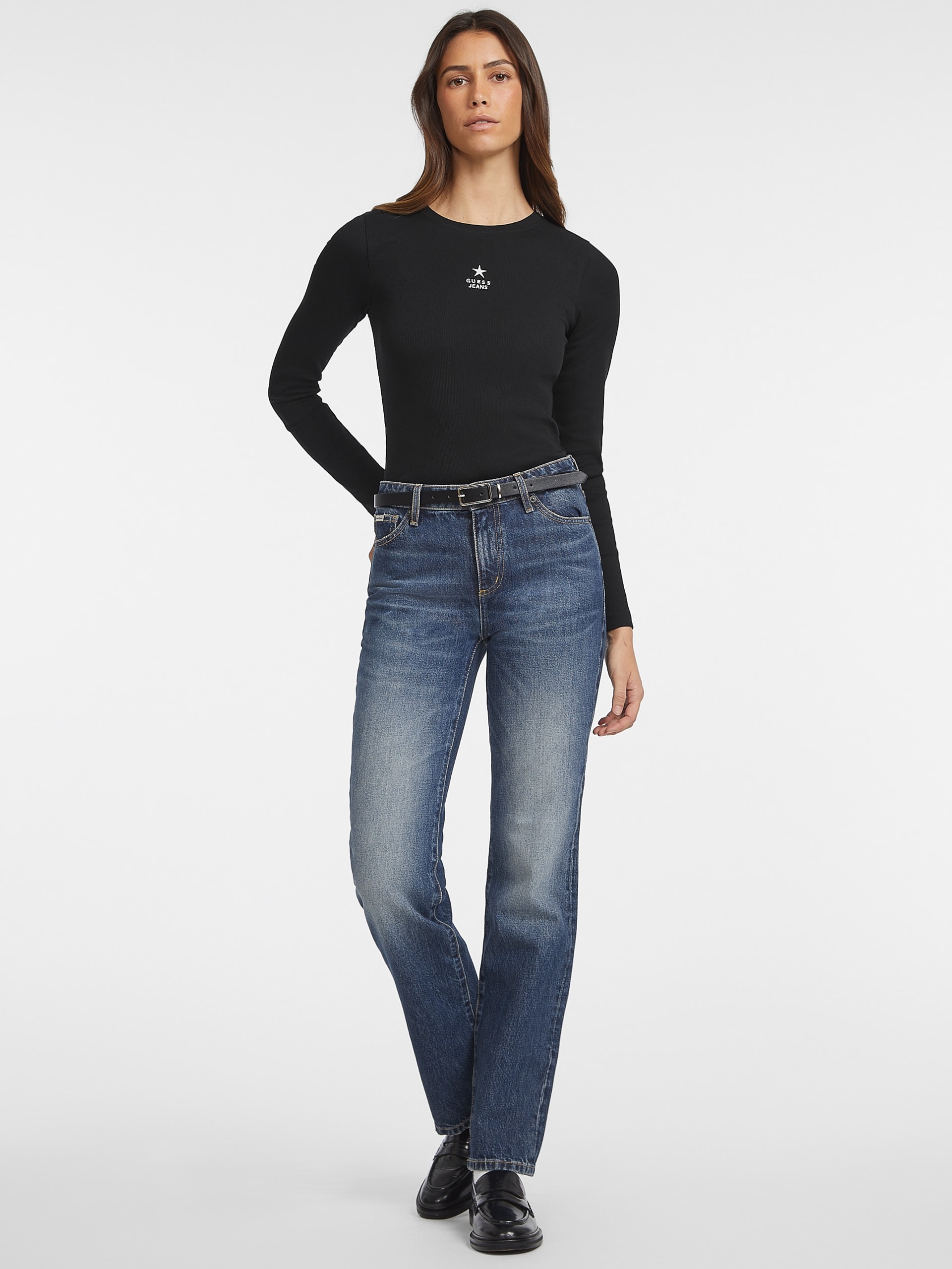 Camiseta Slim Rib-Knit Star