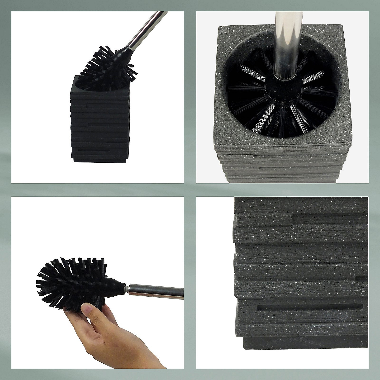 kela WC-Garnitur POSIDON 44,5 cm Kunststoff schwarz