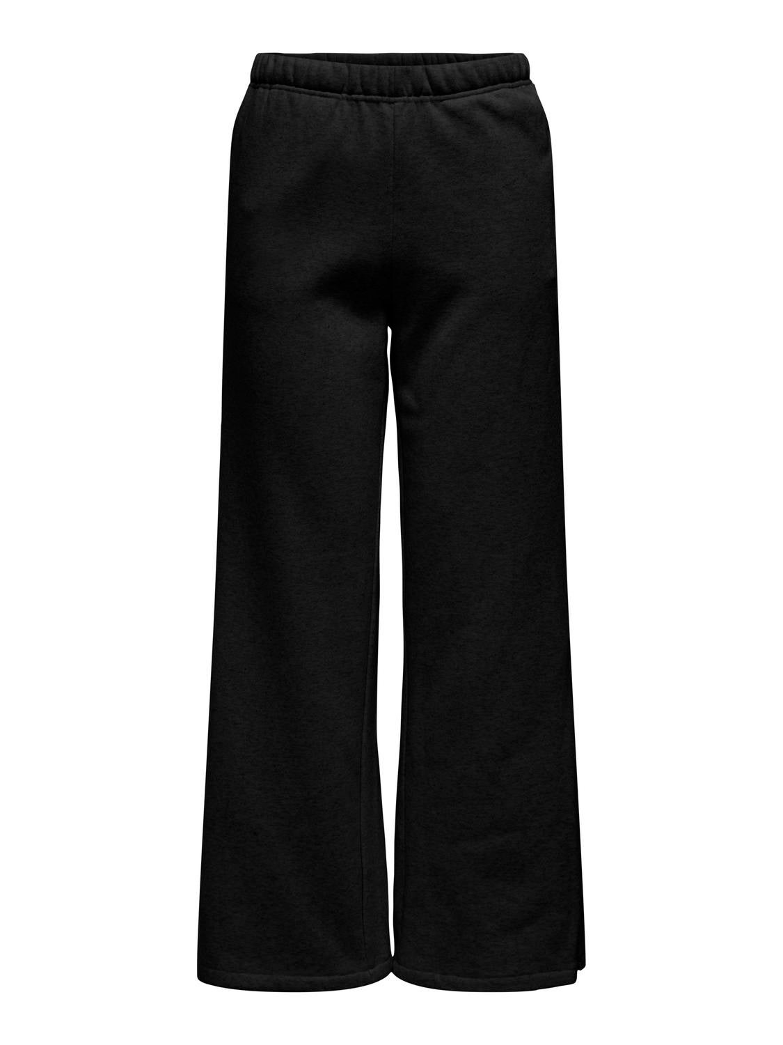 ONLELLIOT Mittlere Taille Weiter Beinschnitt Jogginghose Black