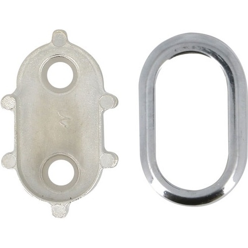 Naissance bague amovible - My dressing -  ovale 30 x 15 mm - chrome
