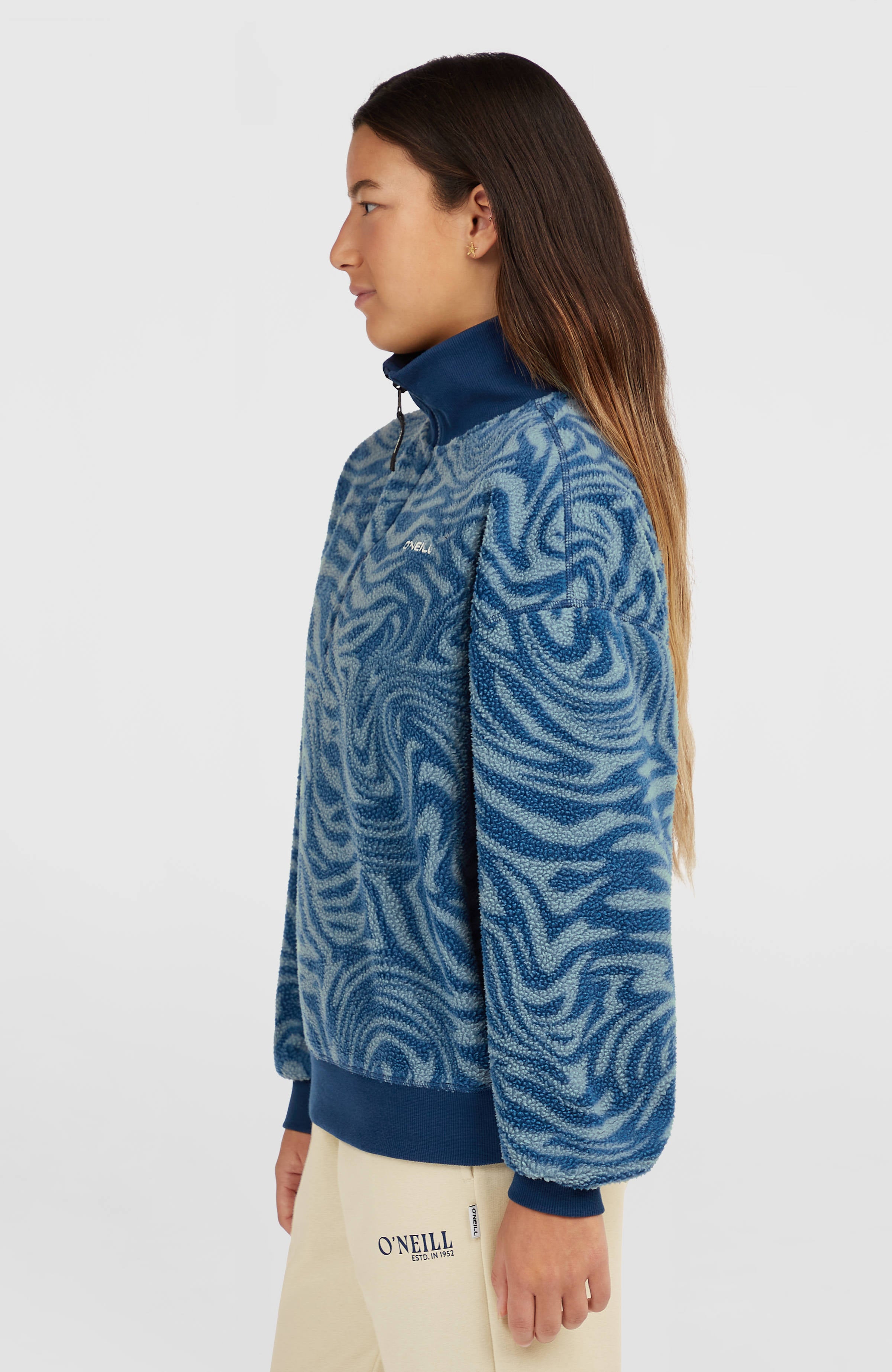 Must-Have fleecetrui met halve rits