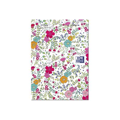 Oxford Floral - Bloc notes agrafé 10,5 x 14,8 cm