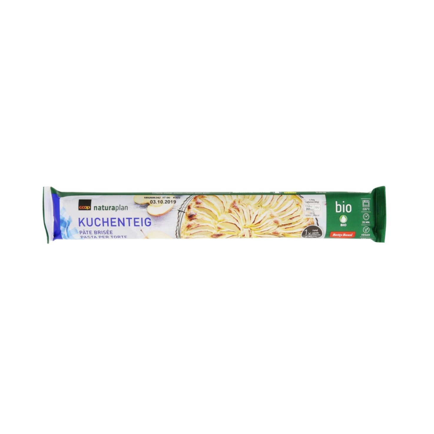 Betty Bossi Naturaplan Bio Kuchenteig rund ausgewallt Ø32cm