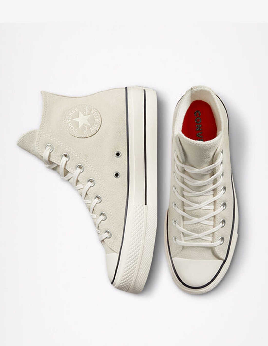 converse Sneakers Femme Montante Ctas Lift Hi Egret/Black/Egret