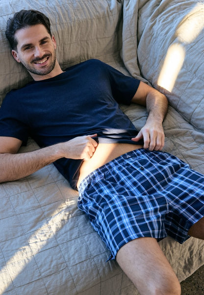 BOXERSHORTS I VÆVET ØKOLOGISK BOMULD