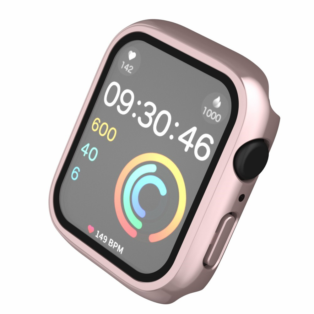 Apple Watch (45 mm) Hardcase Bumper   Display Schutzglas (IP68) - Roségold