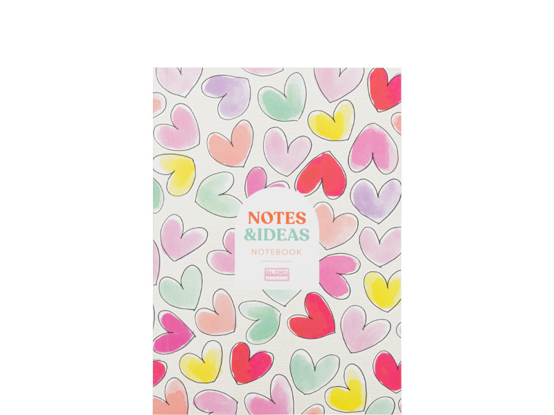 Notebook A5 Gelinieerd Even Bijkletsen Hartjes