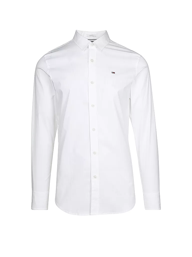 TOMMY JEANS Hemd Slim Fit SABIM weiss
