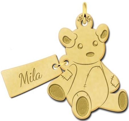 Gouden hanger beertje Names4ever