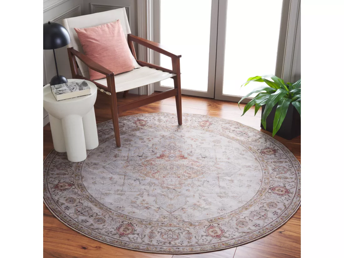Tapis Light Grey & Rust 198 X 198 cm - Primrose