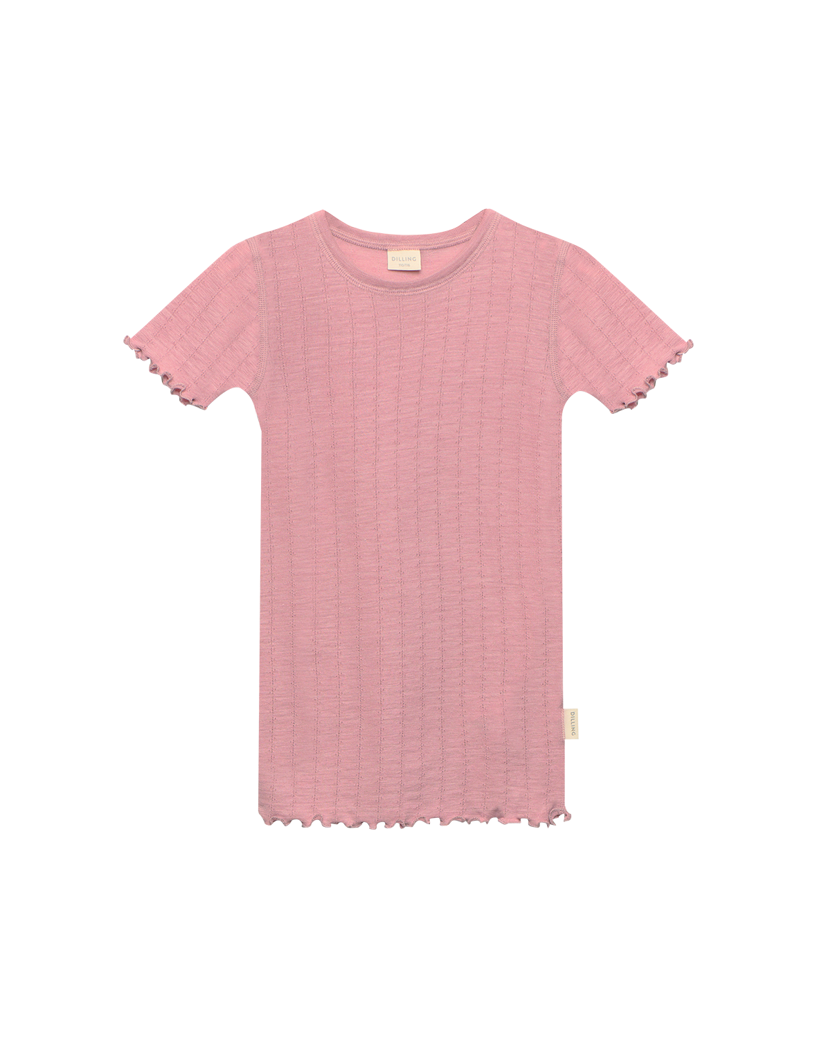 Pointelle T-shirt van merinowol/zijde voor kinderen