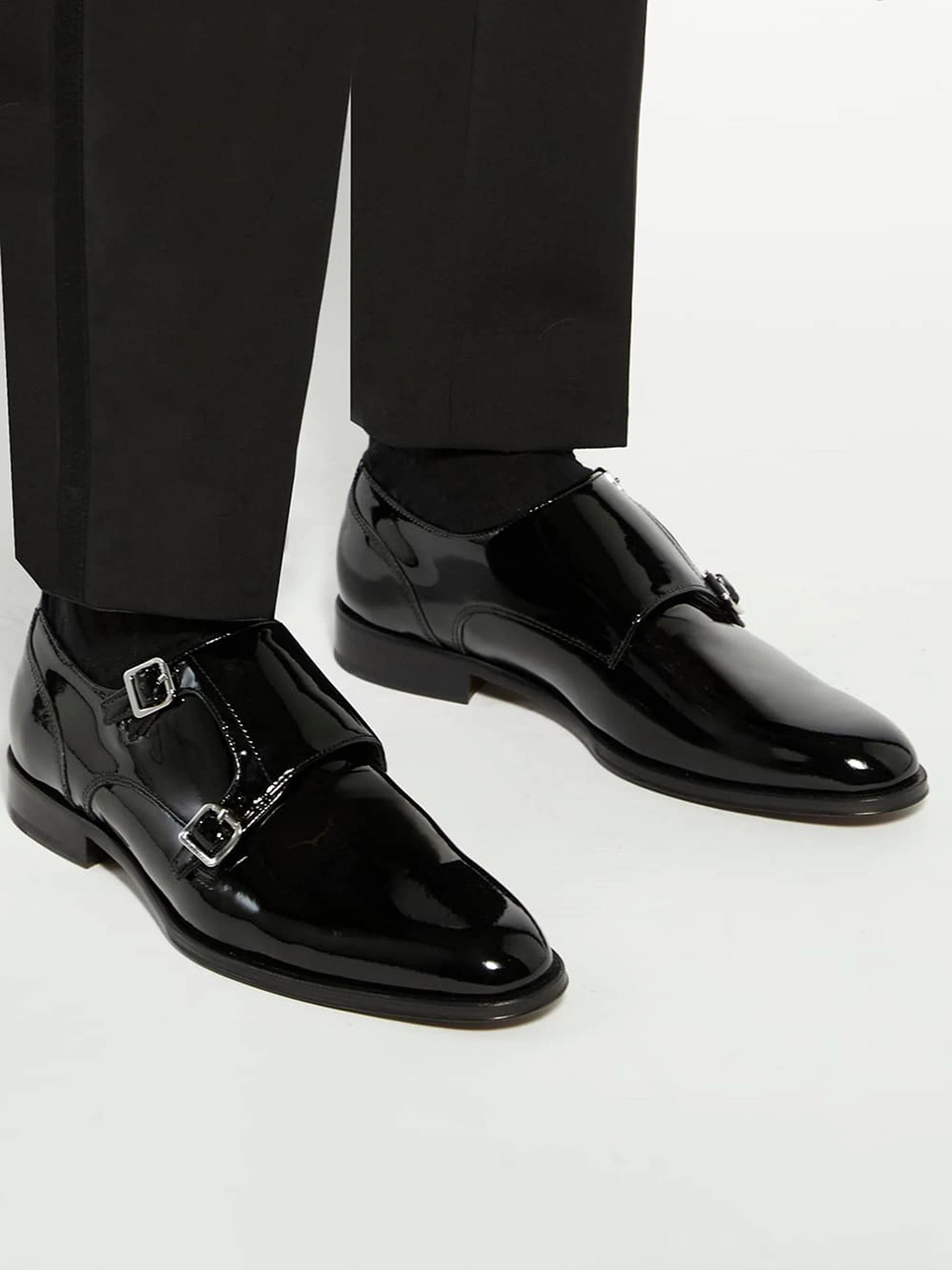 Dune London Sono Leather Sole Double Monk Shoes