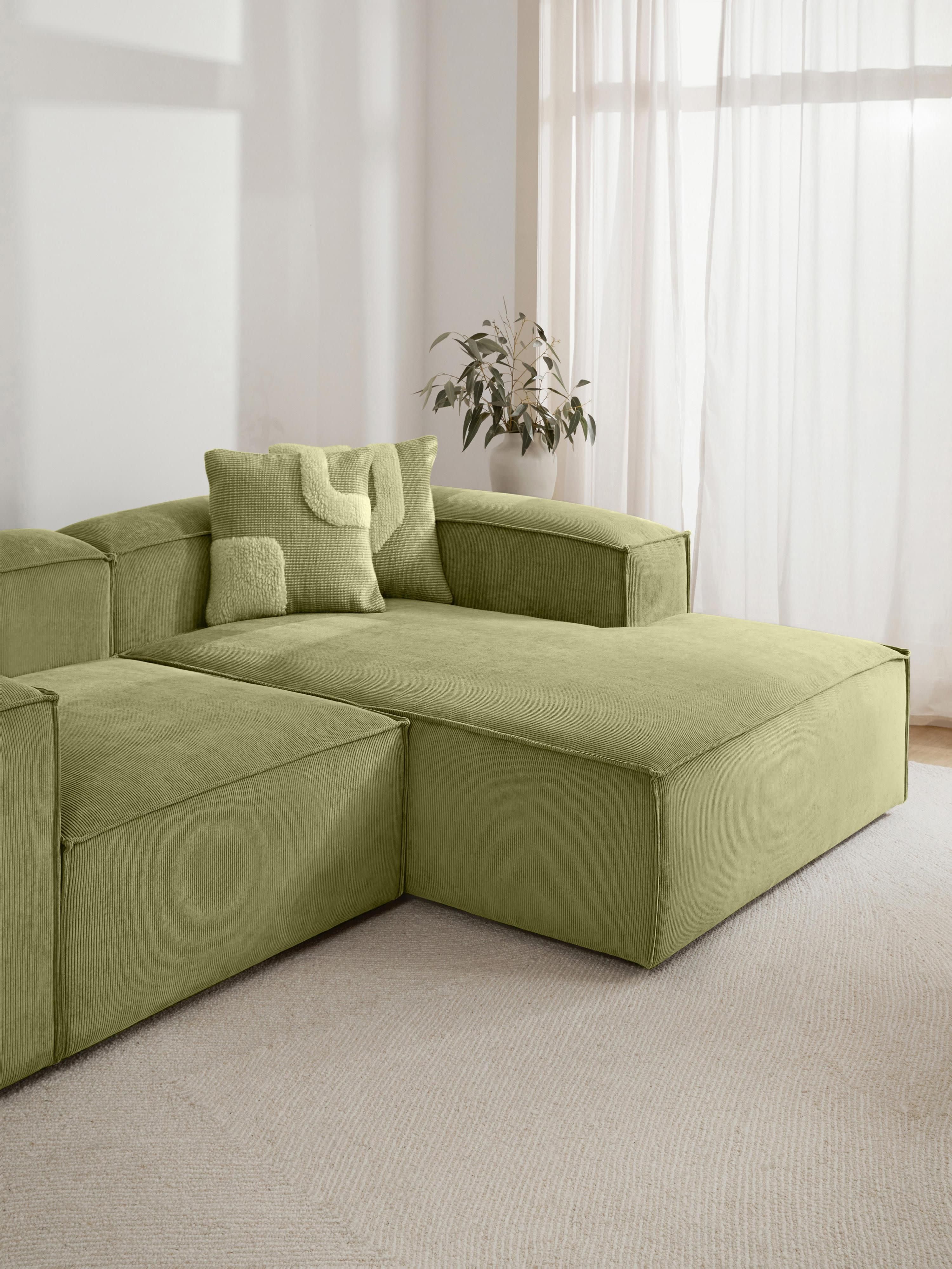 Chaise longue hoekmodule Lennon van corduroy