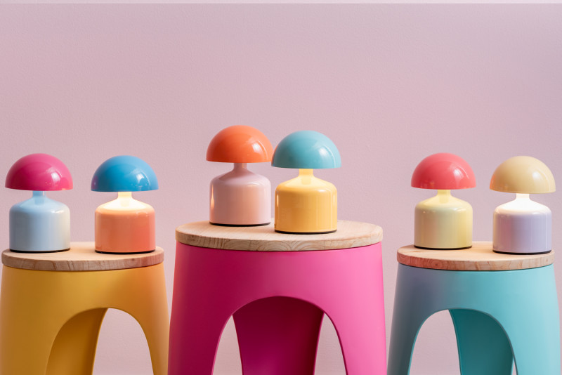 Stool Set Double Funky LM2258LB Soft blue & dark mauve