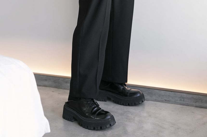 CHIC ERRO - Middelhoge effen rechte broek