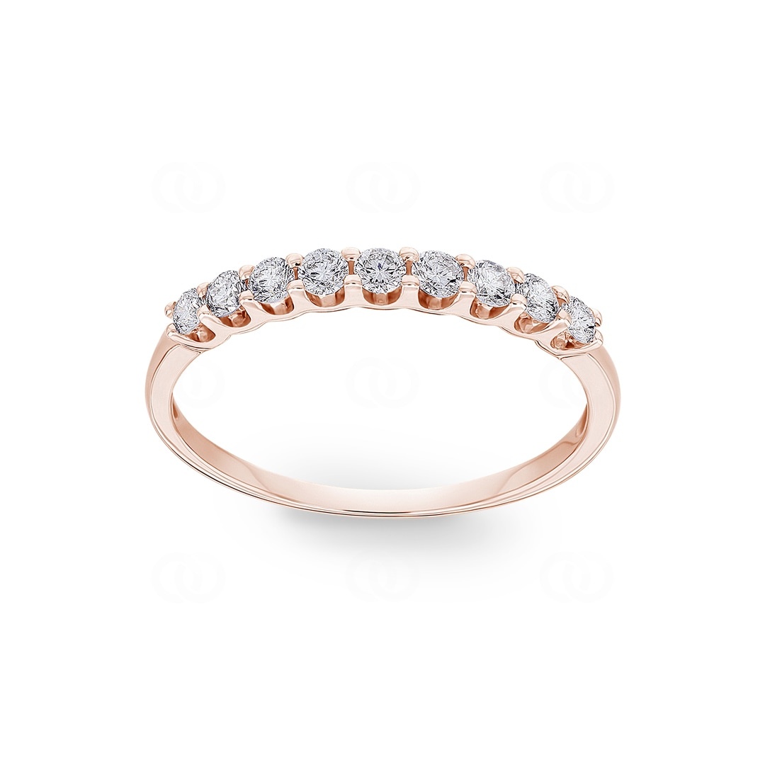 Damenring 750/18 K Roségold mit Diamanten 0.33 ct H/si