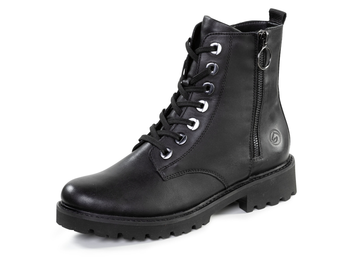 Remonte Schnür-Stiefelette aus teilweise schattiertem Nappaleder