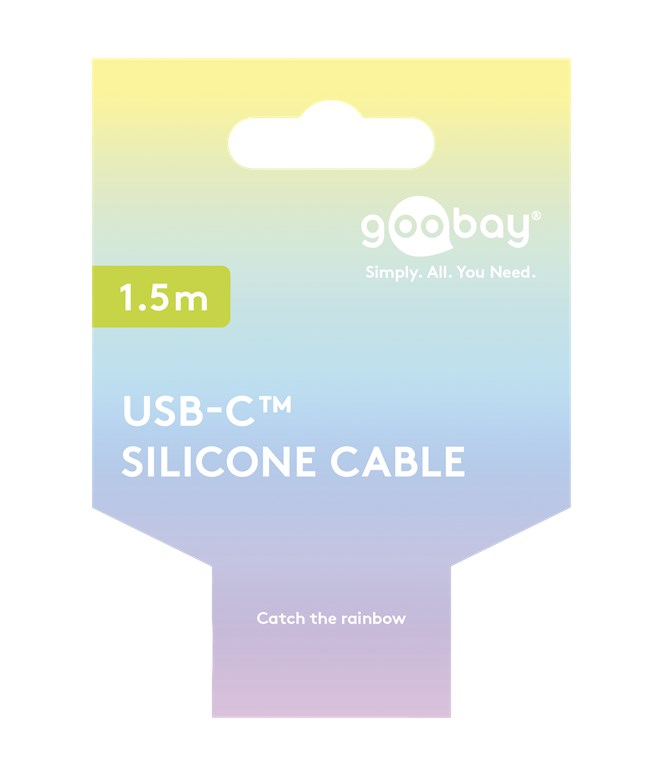 (1.5 m) 60W USB C auf USB C Silikon Ladekabel Fast Charge Datenkabel (77742) - Gelb