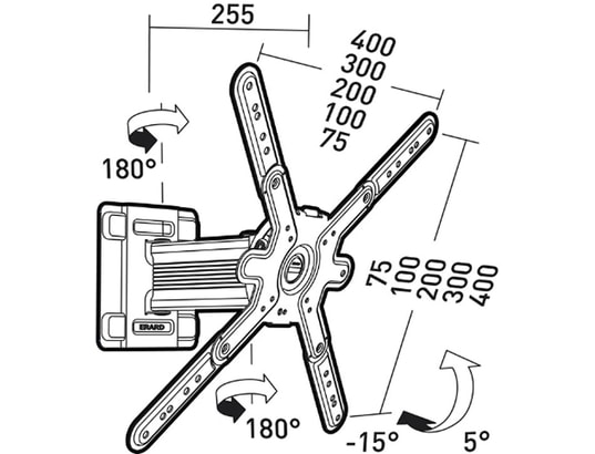 ERARD - Support mural Cliff 400TW45 - 043340