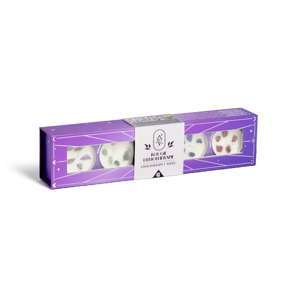 Coffret de 5 bougies chauffe plat lithothérapie