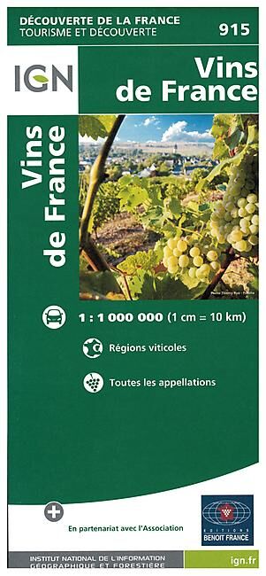 IGN - 915 VINS DE FRANCE ECHELLE 1 1 000 000