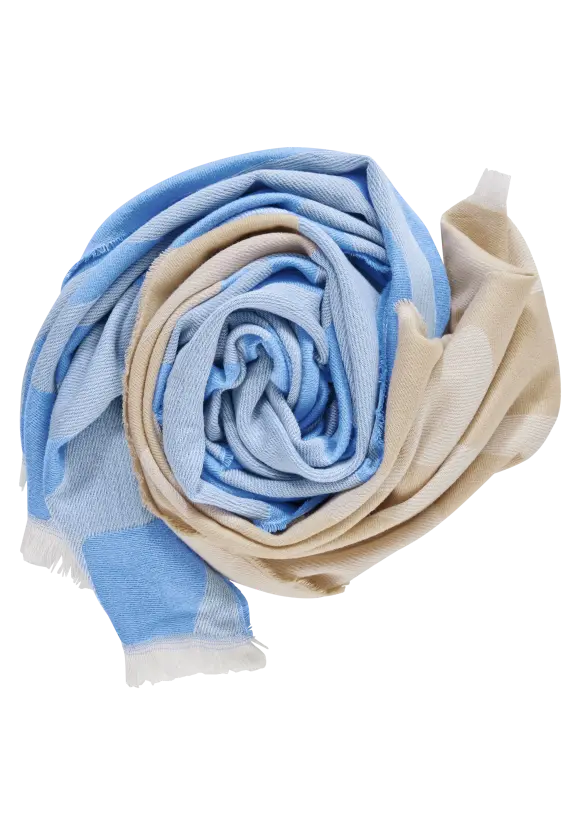 Softer Jacquard Schal - lucid white