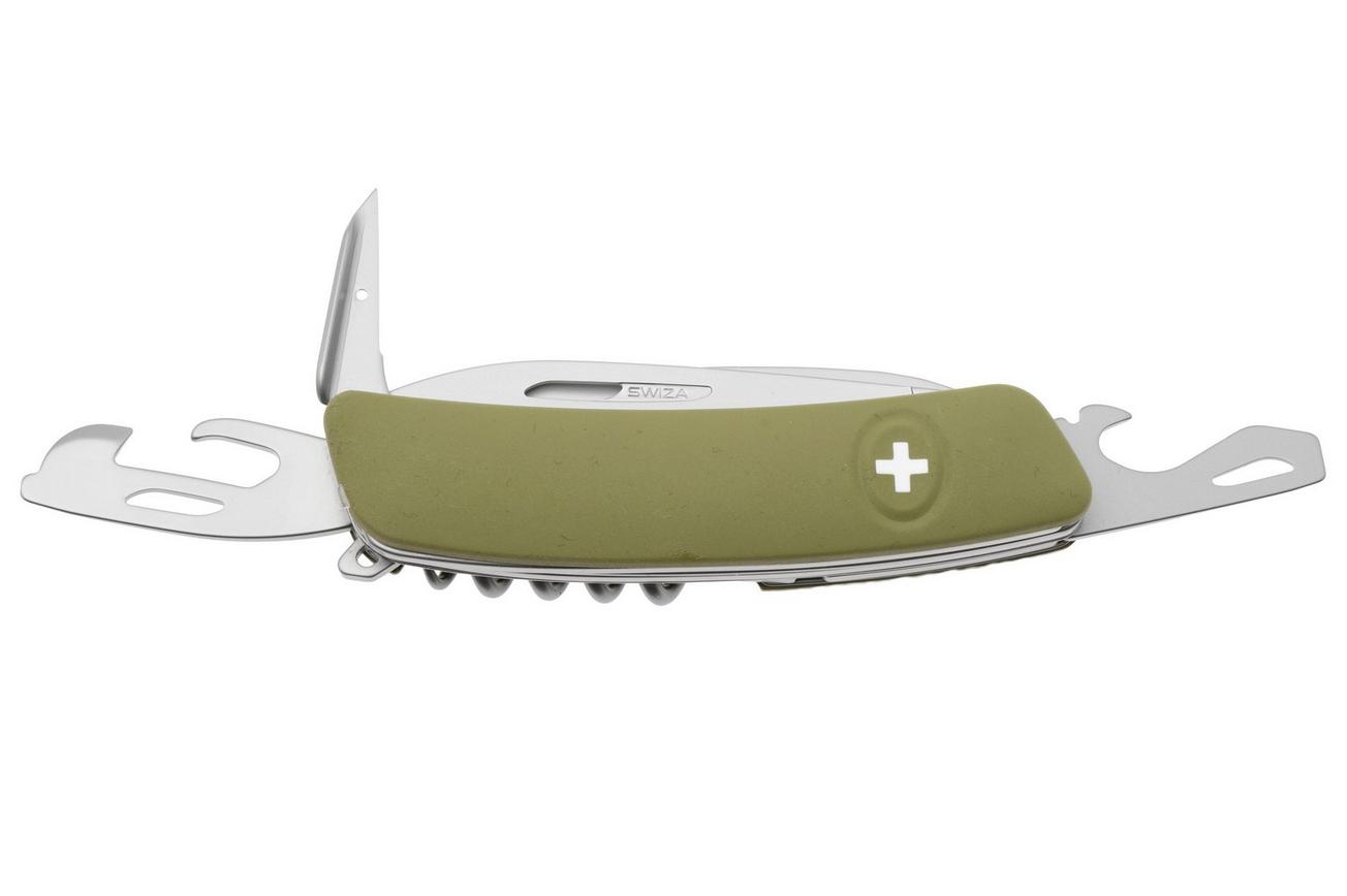 Swiza D07 R AM, KNR.0116.1050, Olive, Zwitsers zakmes, 7 tools