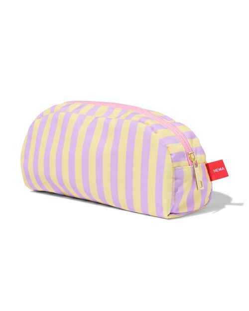 trousse réversible rose/rayures