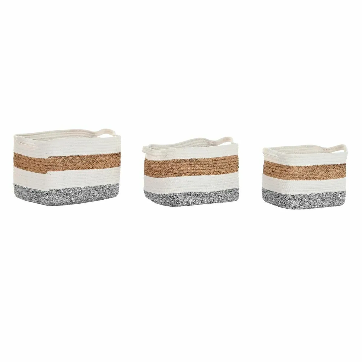 Set de basket DKD Home Decor - Blanc