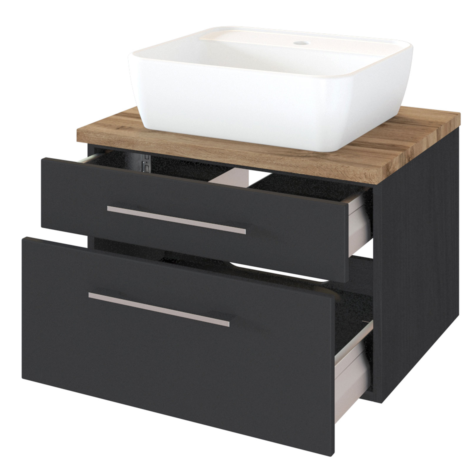 2-teiliges Badmöbel-SetDAVOS - grau - 60 cm breit
